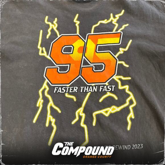 Vtg Rewind - 95 Lightning / Faster Than Fast Tee - XL - Grey - Used - Picture 2 of 2